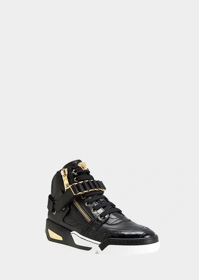 sneakers versace yahoo|versace zipped high top sneakers.